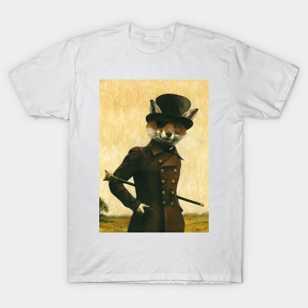 Sly Victorian Fox T-Shirt by mictomart